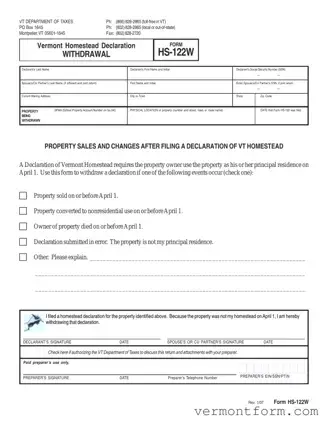 Fill Out a Valid Hs 122W Form